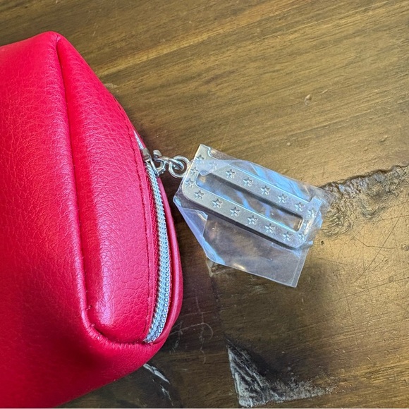 Dior Red Cosmetic Bag Hot Clutch Bag Make Up Case Travel Pouch Logo Small - Picture 5 of 6